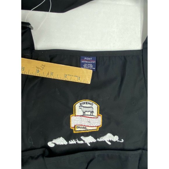 Server Black Angus Apron Full Embroidered With Logo 21” X 28" NEW Dad Gift - Picture 4 of 9
